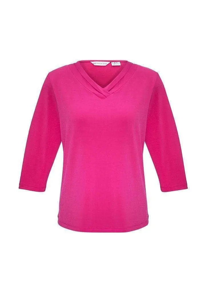 Biz Collection Women’s Lana 3/4 Sleeve Top K819lt Metro Workwear.